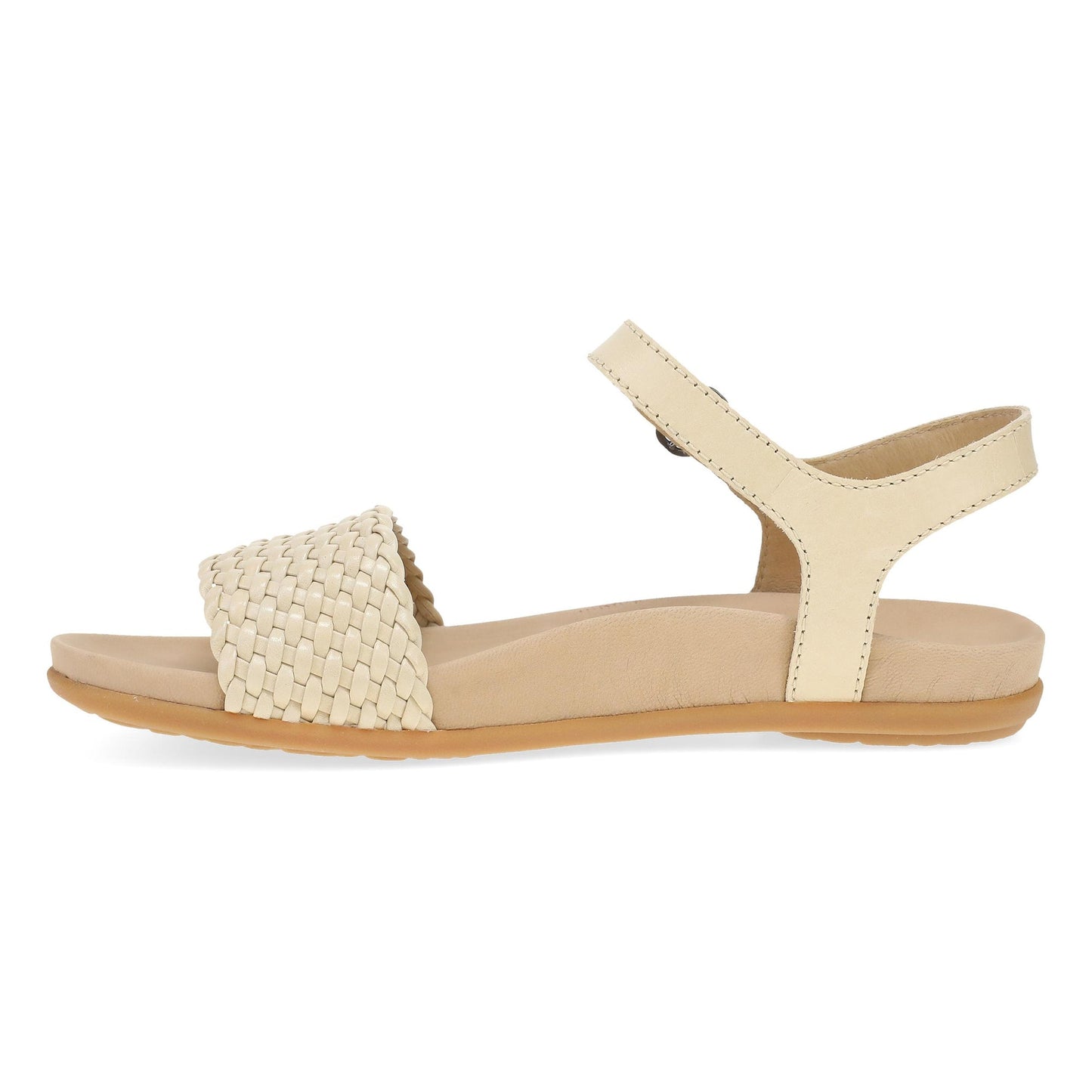 Dansko Jodie - Women's Contoured Footbed Sandal - Vanilla Woven Side View