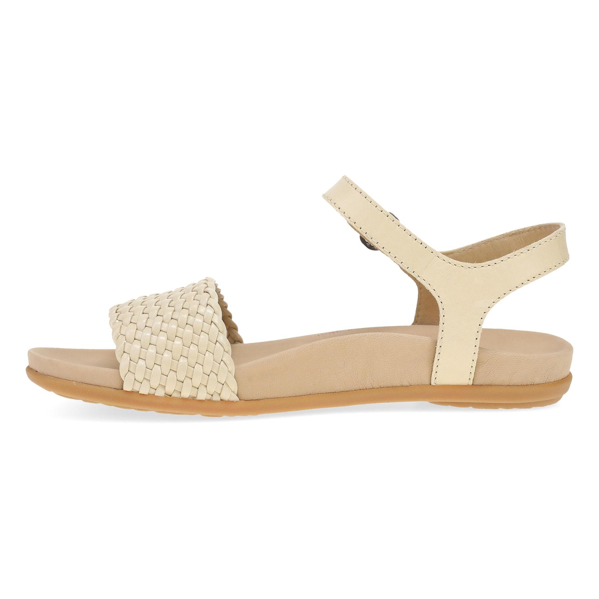 Dansko Jodie - Women's Contoured Footbed Sandal - Vanilla Woven Side View