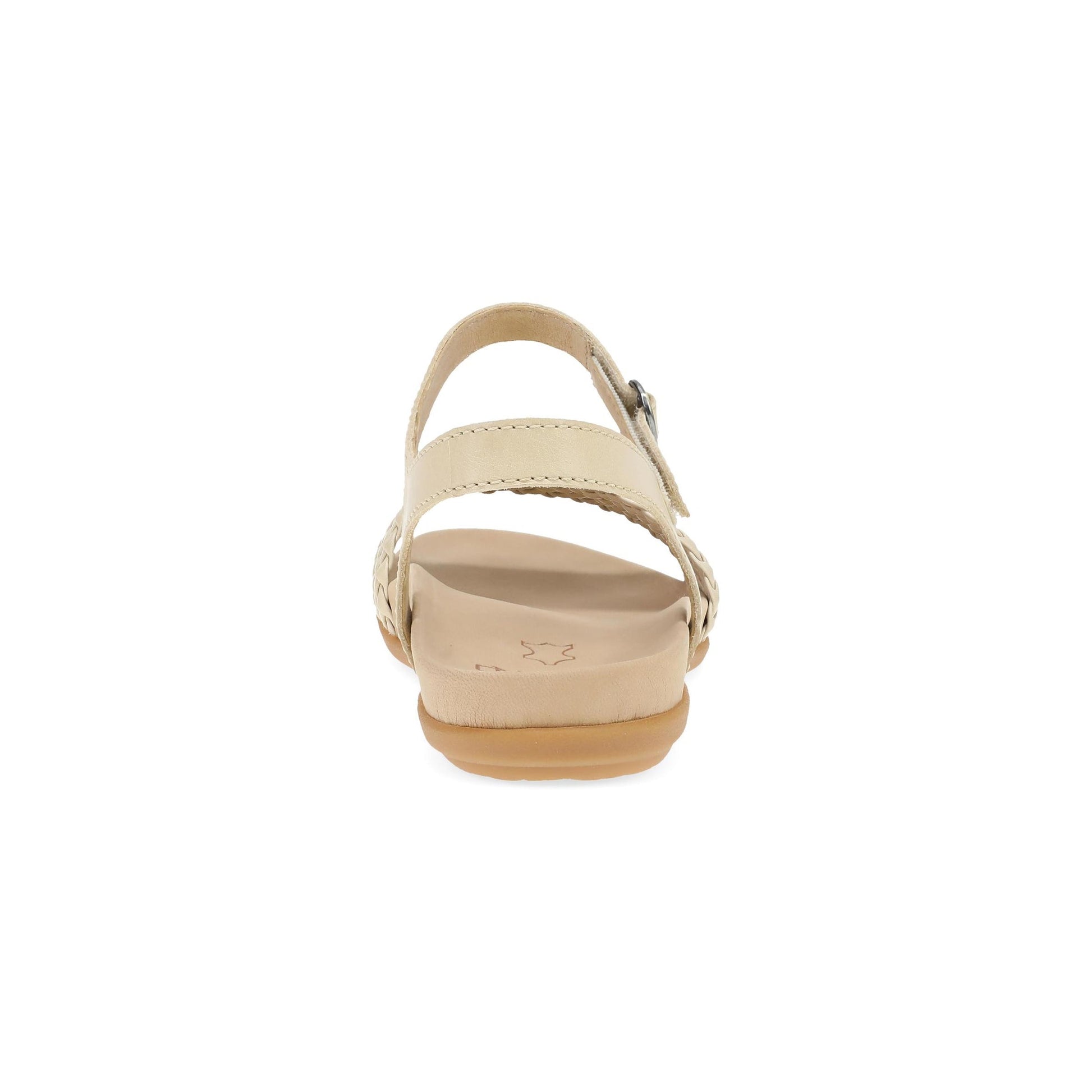 Dansko Jodie - Women's Contoured Footbed Sandal - Vanilla Woven Heel View
