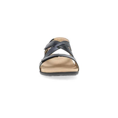 Dansko Jacklyn - Women's Contoured Footbed Sandal - Black Multi Front View