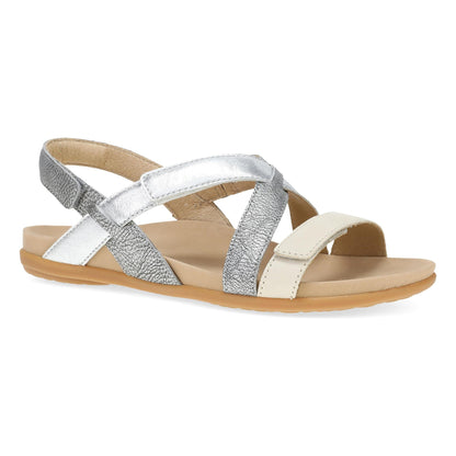 Dansko Jacklyn - Women's Contoured Footbed Sandal - Silver Multi Outside View