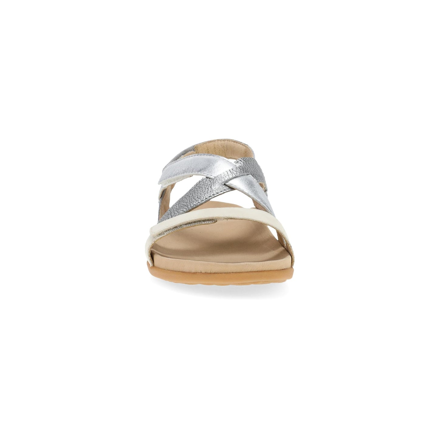 Dansko Jacklyn - Women's Contoured Footbed Sandal - Silver Multi Front View
