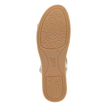 Dansko Candace - Women's Adjustable Strap Sandal - Ivory Full Grain Sole View