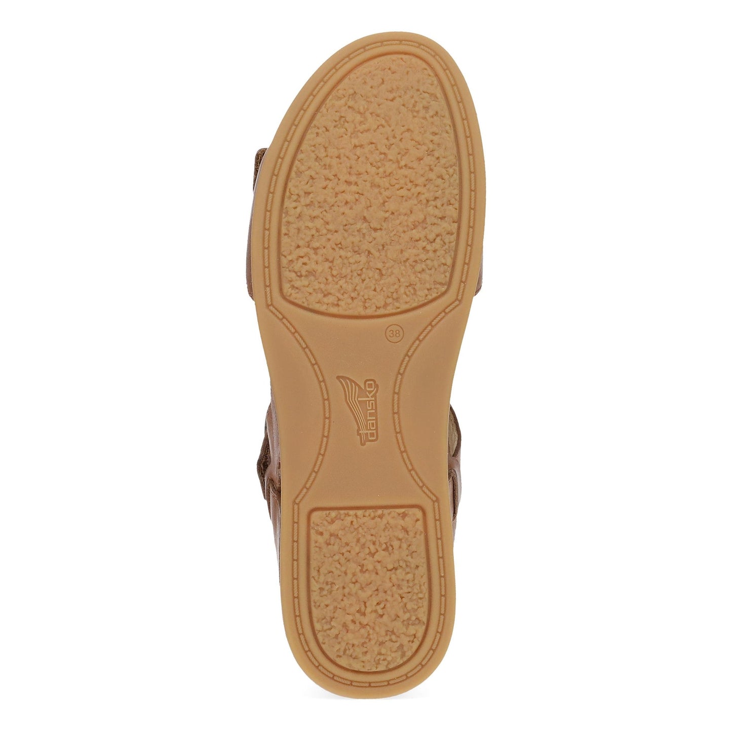Dansko Candace - Women's Adjustable Strap Sandal - Tan Burnished Nappa Sole View
