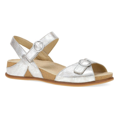 Dansko Candace - Women's Adjustable Strap Sandal - Champagne Metallic Outside View