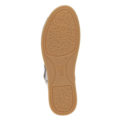 Dansko Candace - Women's Adjustable Strap Sandal - Champagne Metallic Sole View