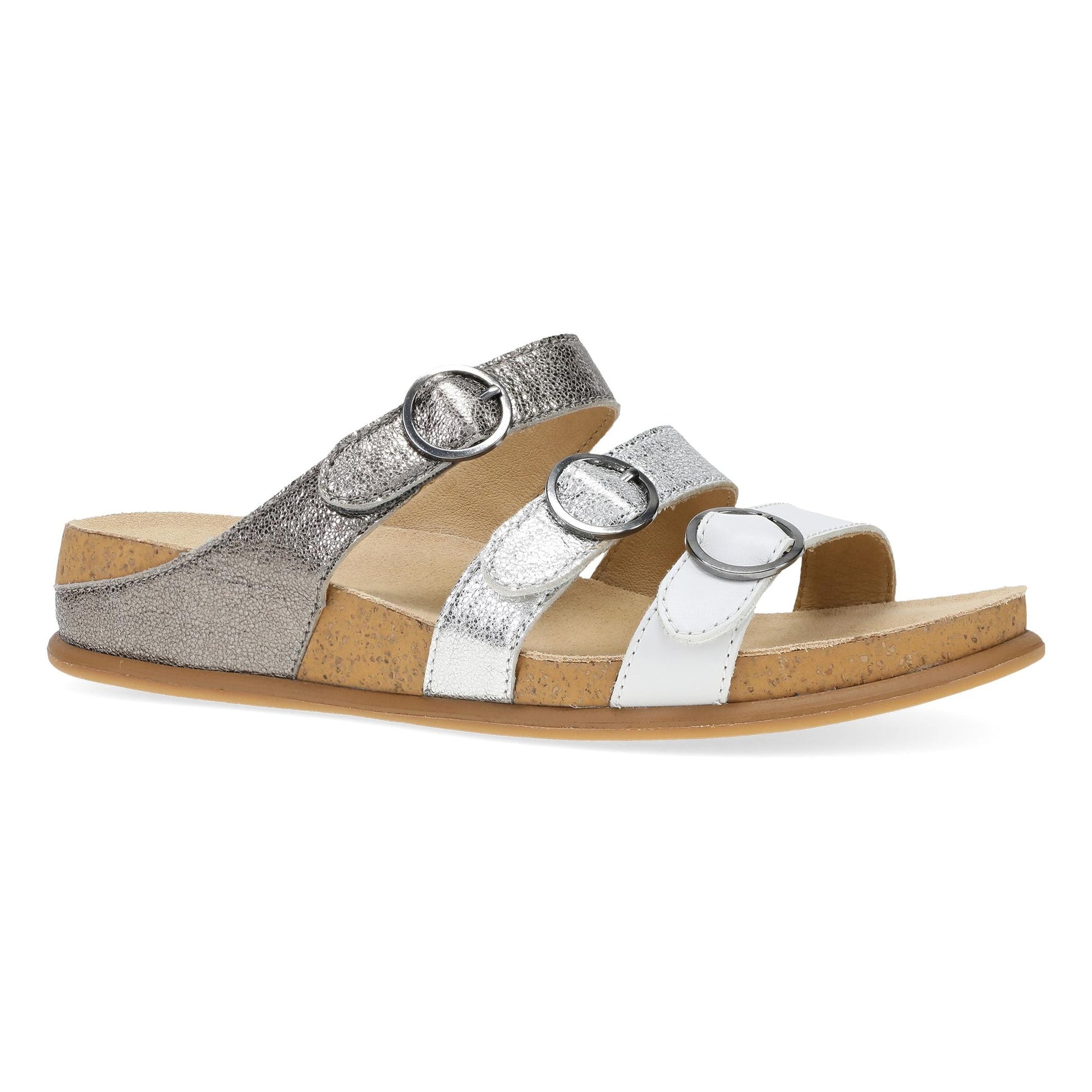 Dansko Campbell - Women's Adjustable Strap Sandal - Pewter Multi Outside View