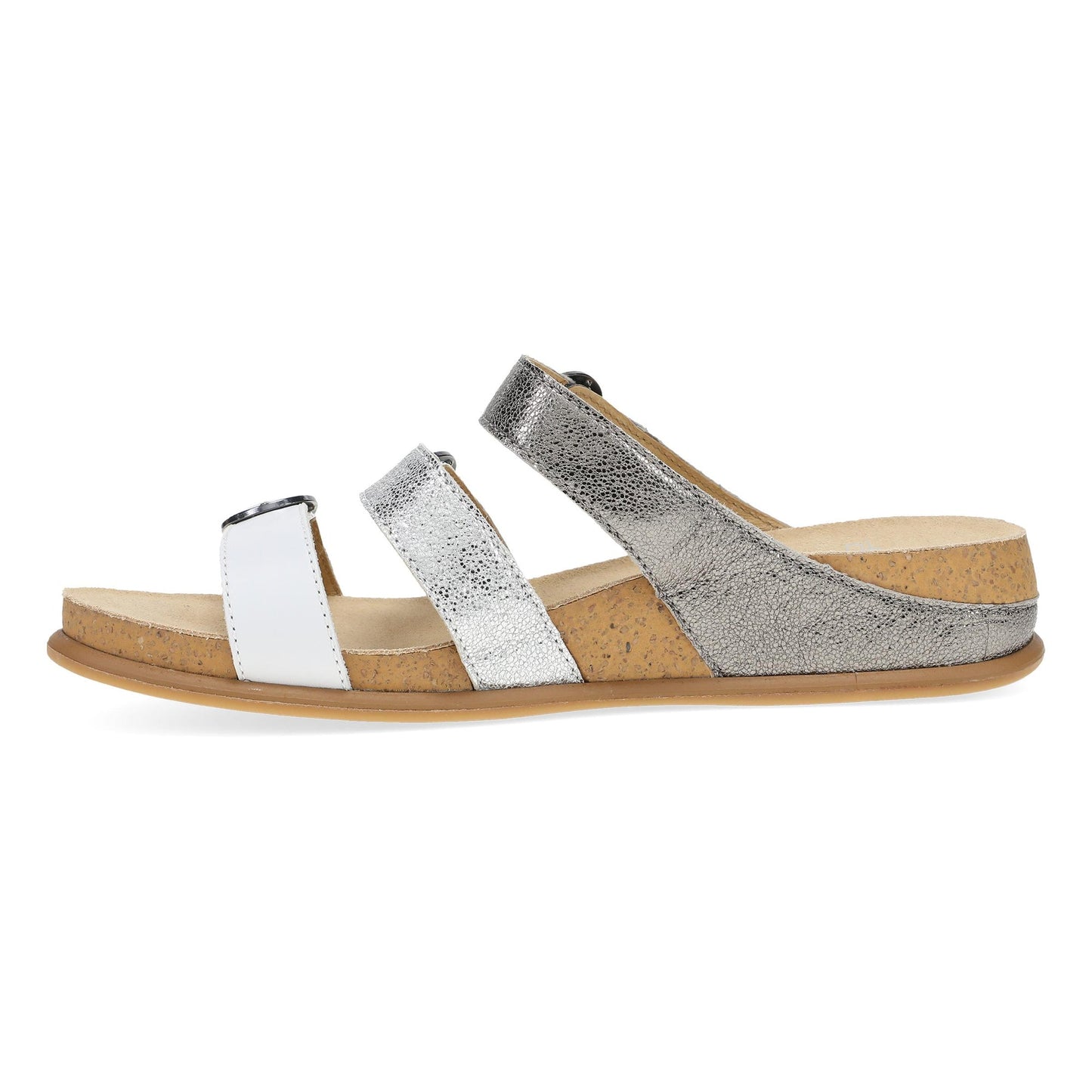 Dansko Campbell - Women's Adjustable Strap Sandal - Pewter Multi Side View