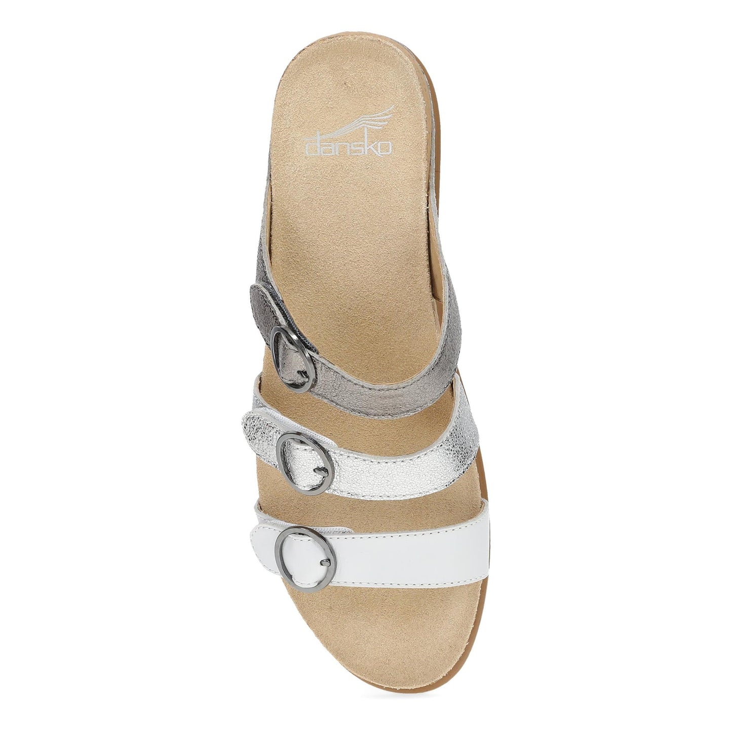 Dansko Campbell - Women's Adjustable Strap Sandal - Pewter Multi Top View