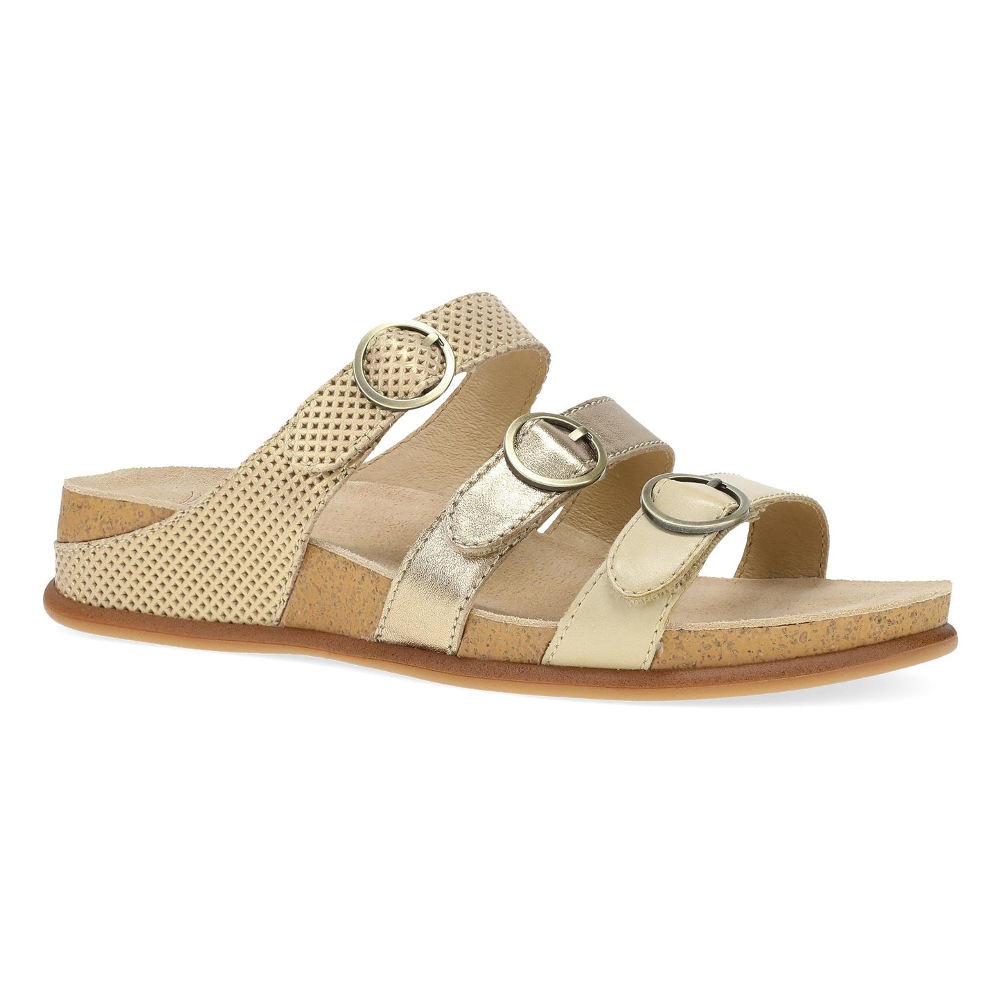 Dansko Campbell - Women's Adjustable Strap Sandal - Gold Multi Outside View