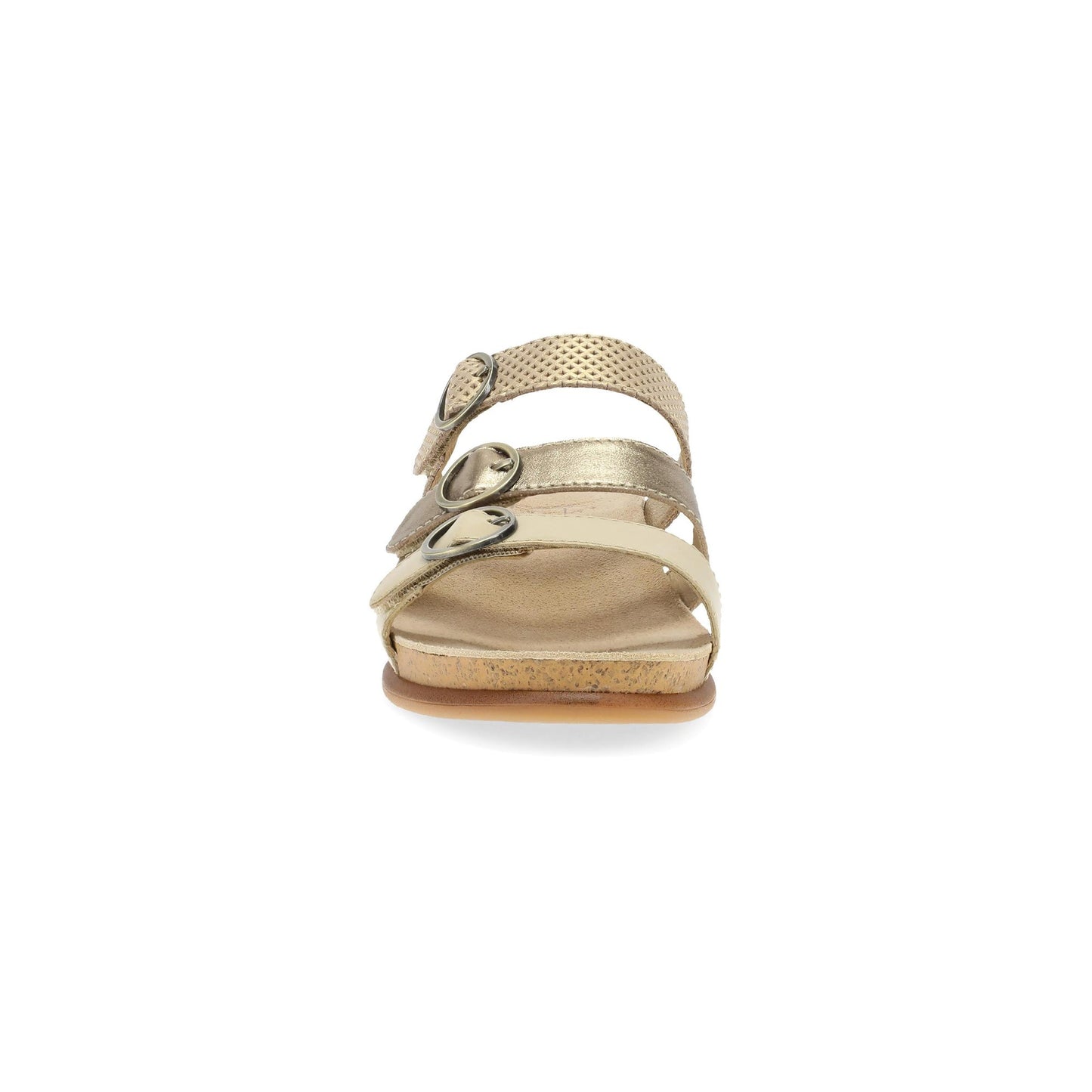 Dansko Campbell - Women's Adjustable Strap Sandal - Gold Multi Front View