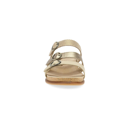 Dansko Campbell - Women's Adjustable Strap Sandal - Gold Multi Front View