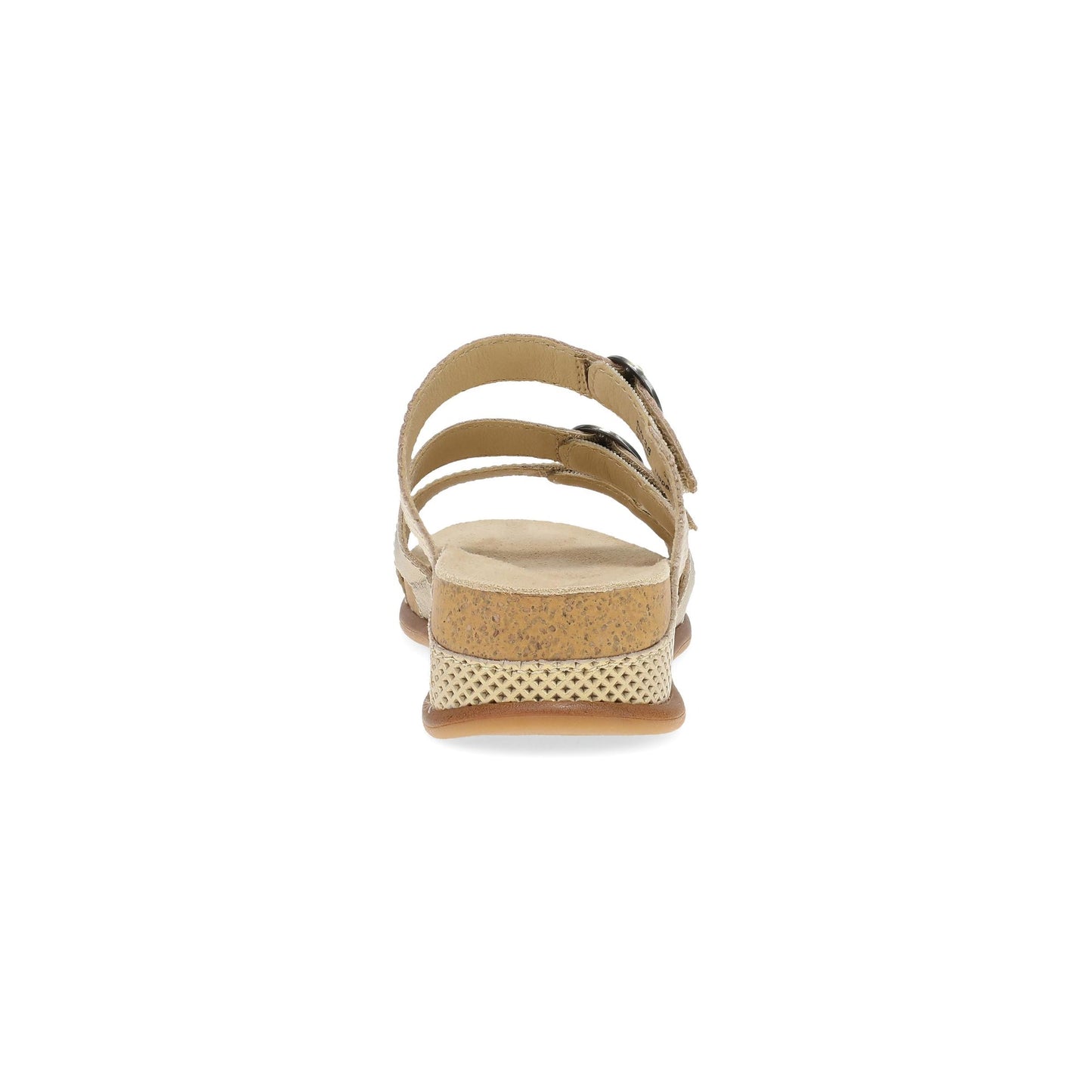Dansko Campbell - Women's Adjustable Strap Sandal - Gold Multi Heel View