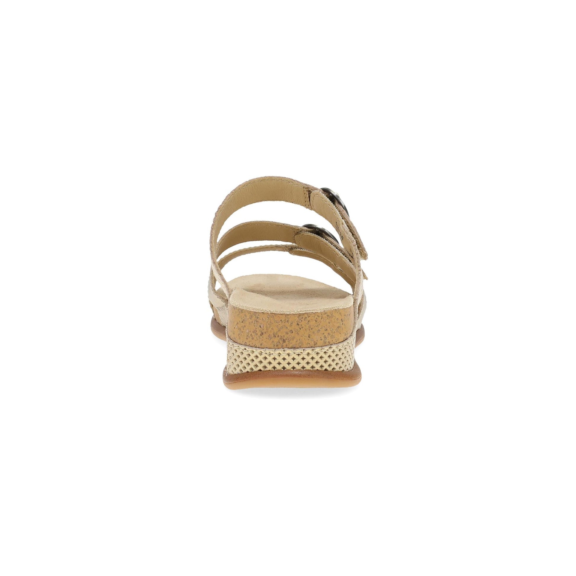 Dansko Campbell - Women's Adjustable Strap Sandal - Gold Multi Heel View
