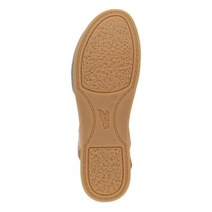 Dansko Cass - Women's Contoured Footbed Sandal - Platino/Tan Leather Sole View