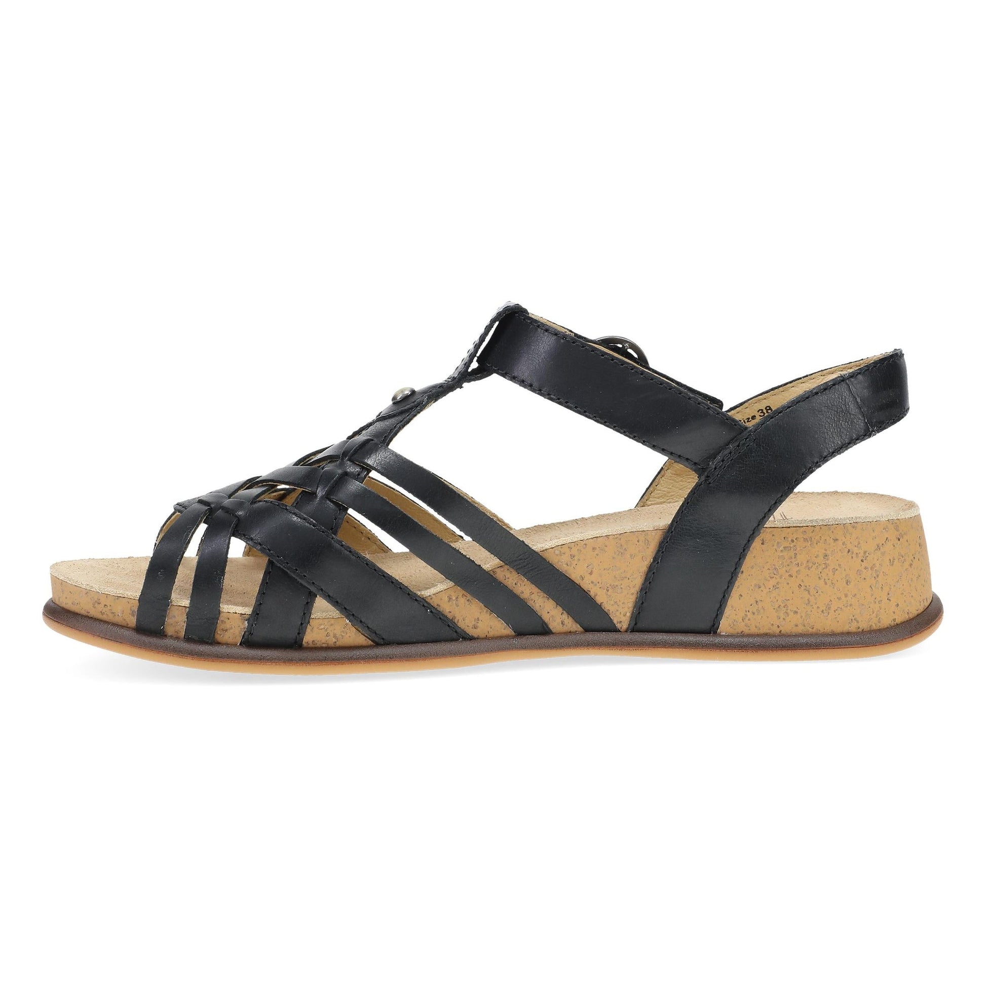 Dansko Christa - Women's Adjustable Ankle Strap Sandal - Black Side View