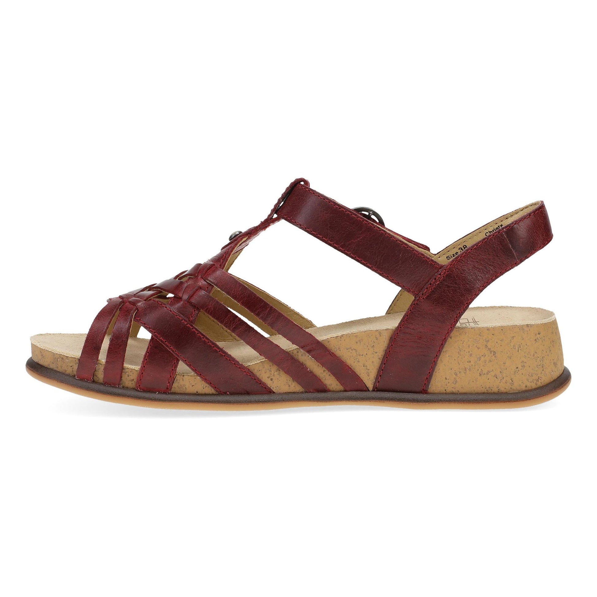 Dansko Christa - Women's Adjustable Ankle Strap Sandal - Plum Side View