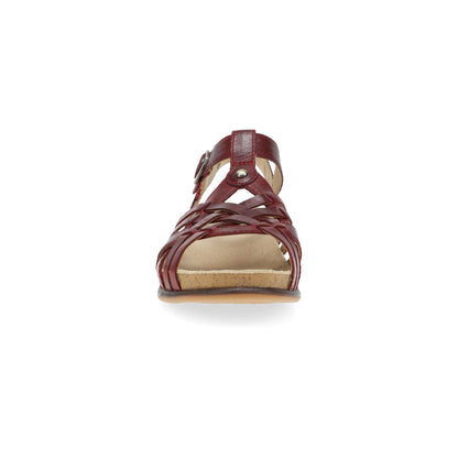 Dansko Christa - Women's Adjustable Ankle Strap Sandal - Plum Front View