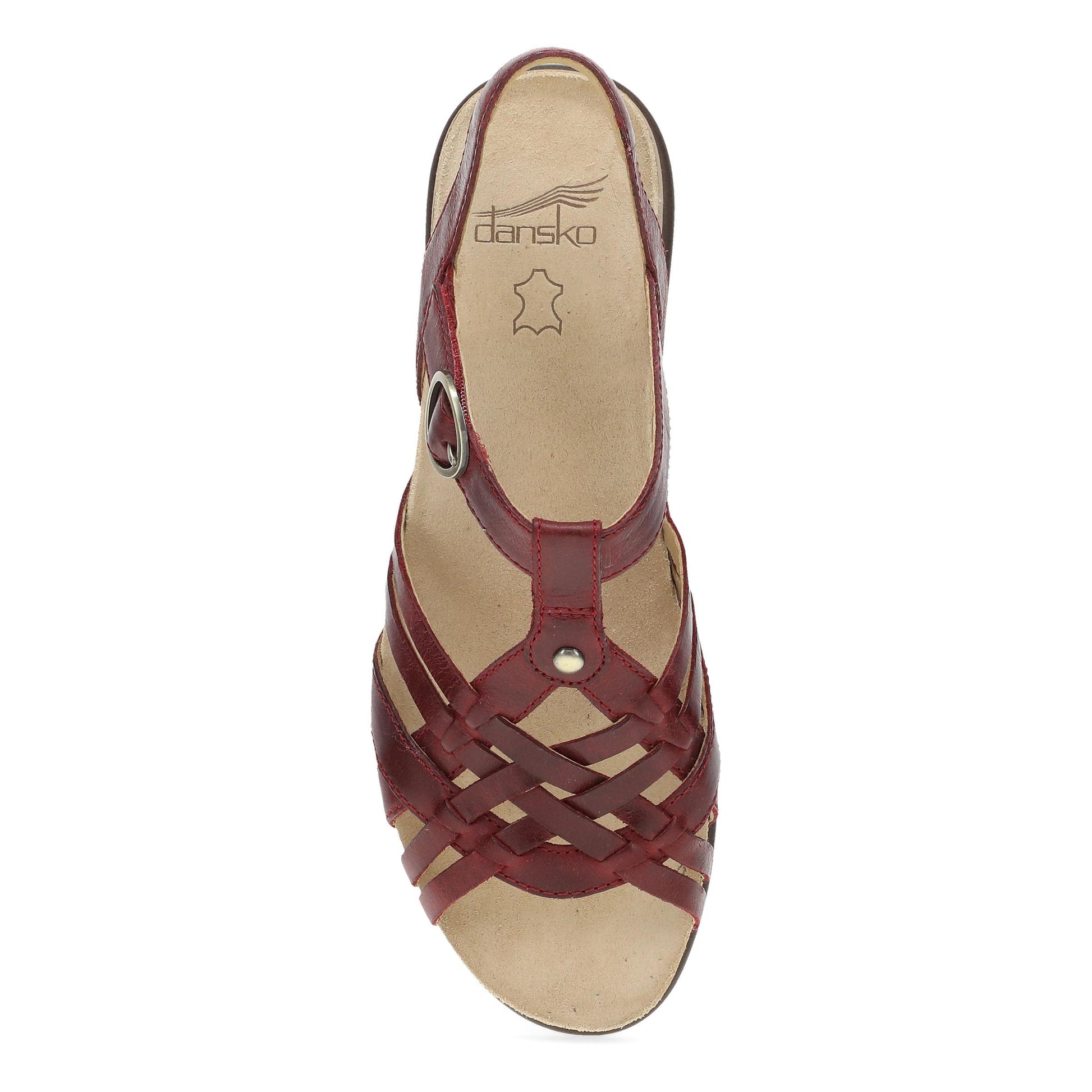 Dansko Christa - Women's Adjustable Ankle Strap Sandal - Plum Top View