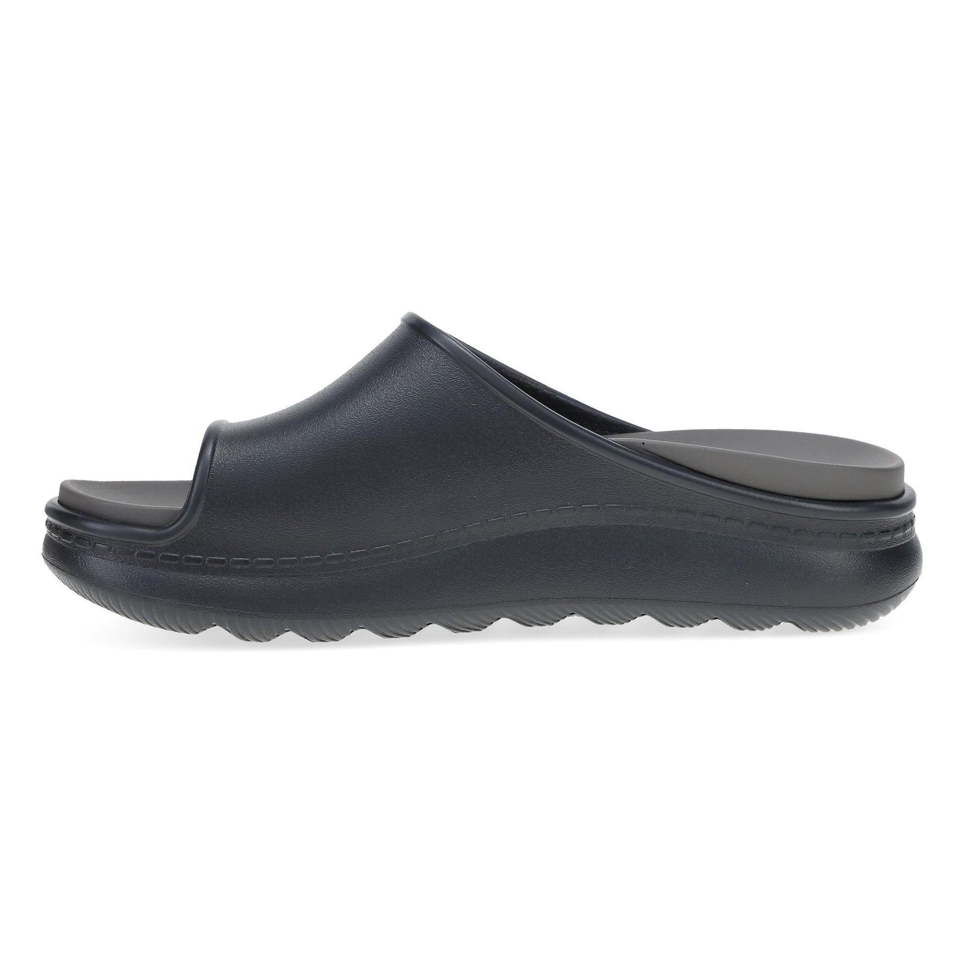 Dansko Devyn - Women's Lightweight EVA Slide - Black Molded Side View