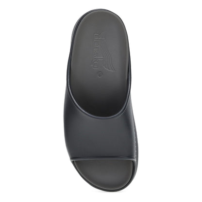 Dansko Devyn - Women's Lightweight EVA Slide - Black Molded Top View