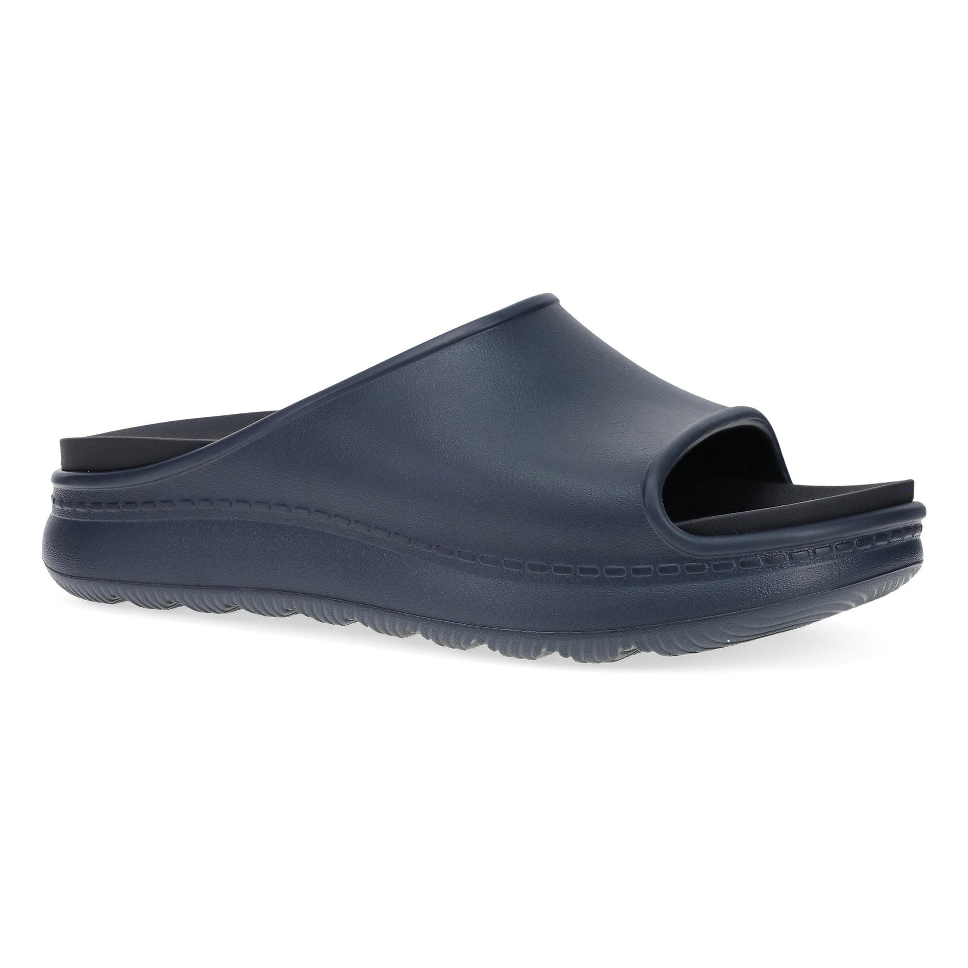 Dansko Devyn - Women's Lightweight EVA Slide - Navy Molded Outside View