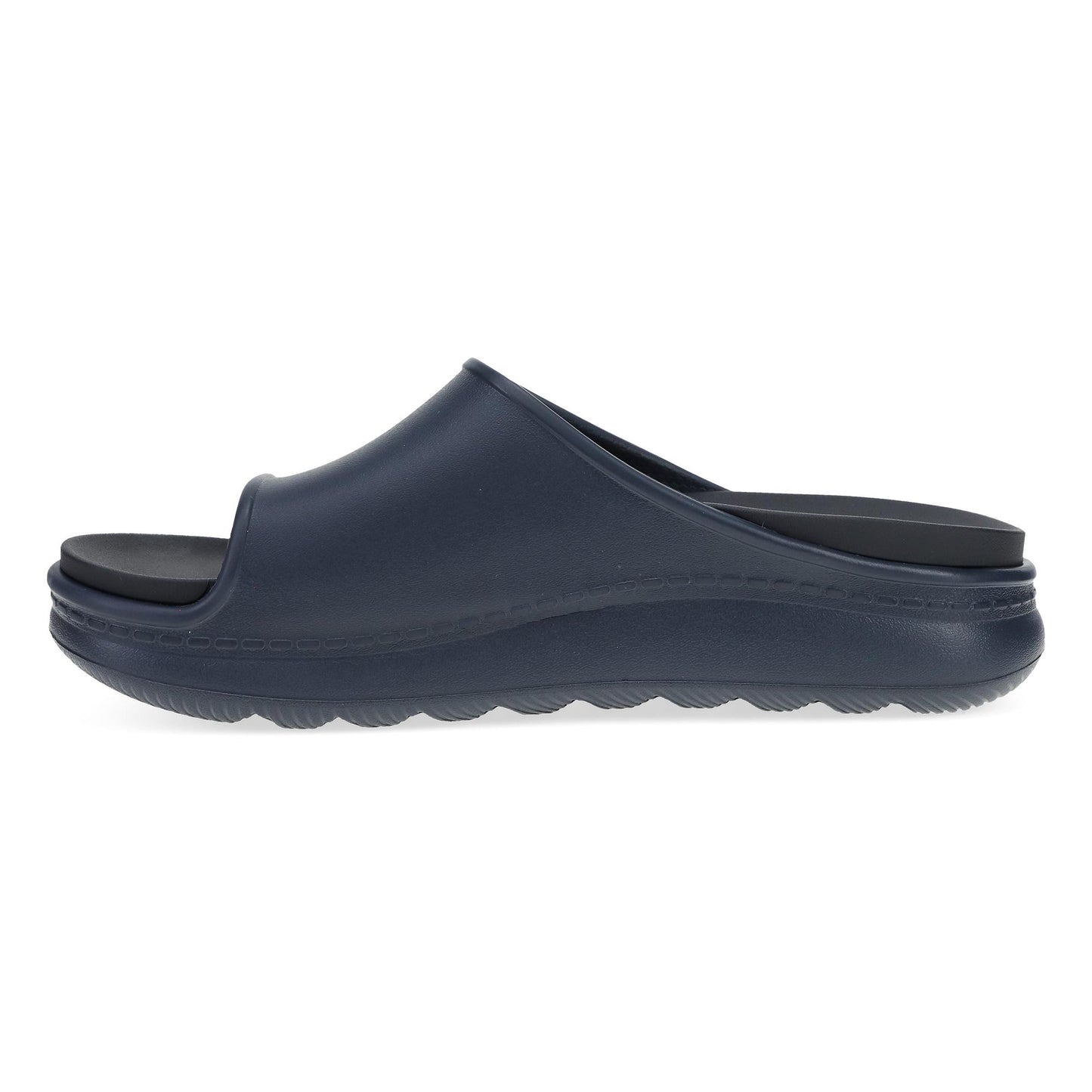 Dansko Devyn - Women's Lightweight EVA Slide - Navy Molded Side View