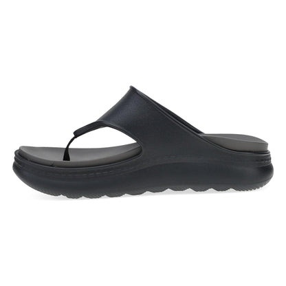 Dansko Devyn Thong - Women's Lightweight EVA Thong Sandal - Black Side View