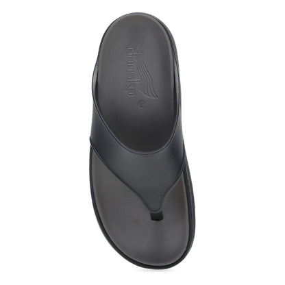 Dansko Devyn Thong - Women's Lightweight EVA Thong Sandal - Black Top View