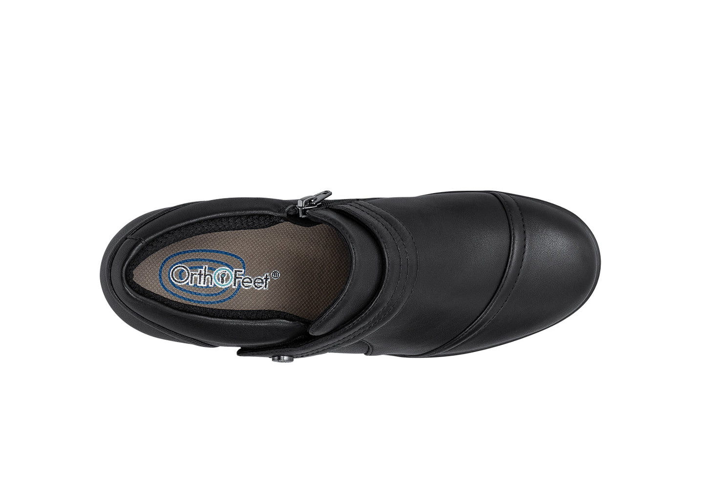 Orthofeet Eva Black Leather - birds_eye