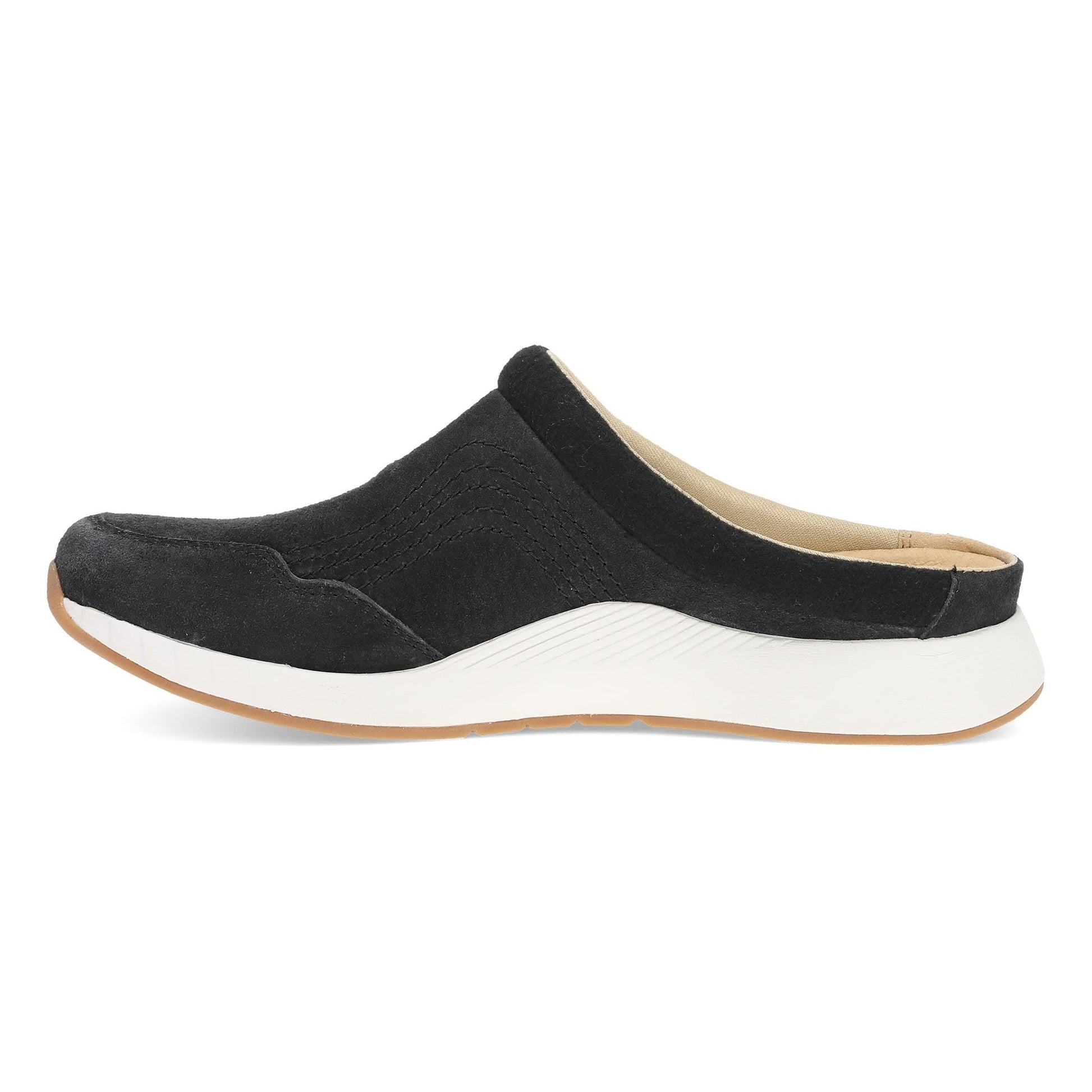 Dansko Claudia Clog - Women's Stain Resistant Clog - Black Suede Side View