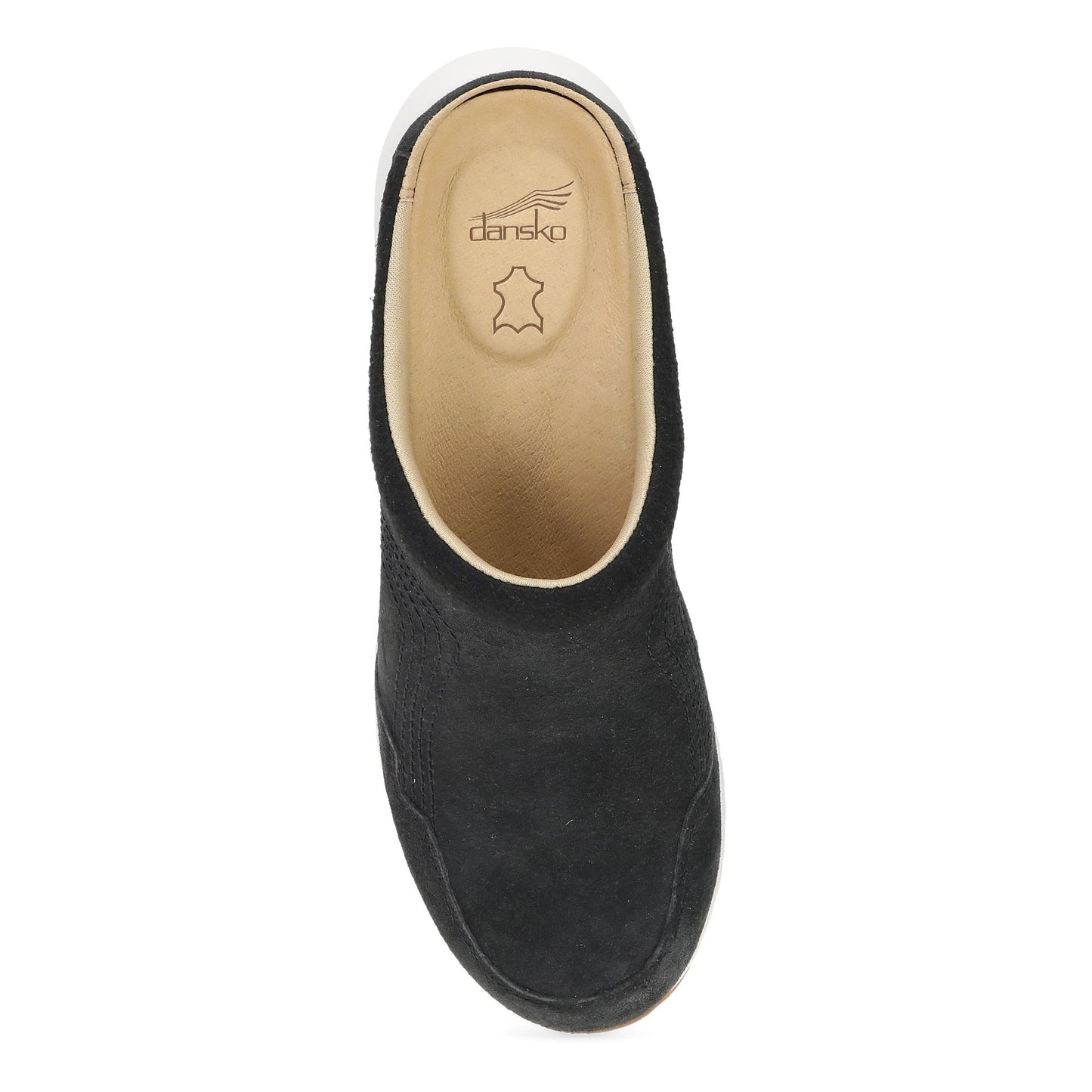 Dansko Claudia Clog - Women's Stain Resistant Clog - Black Suede Top View