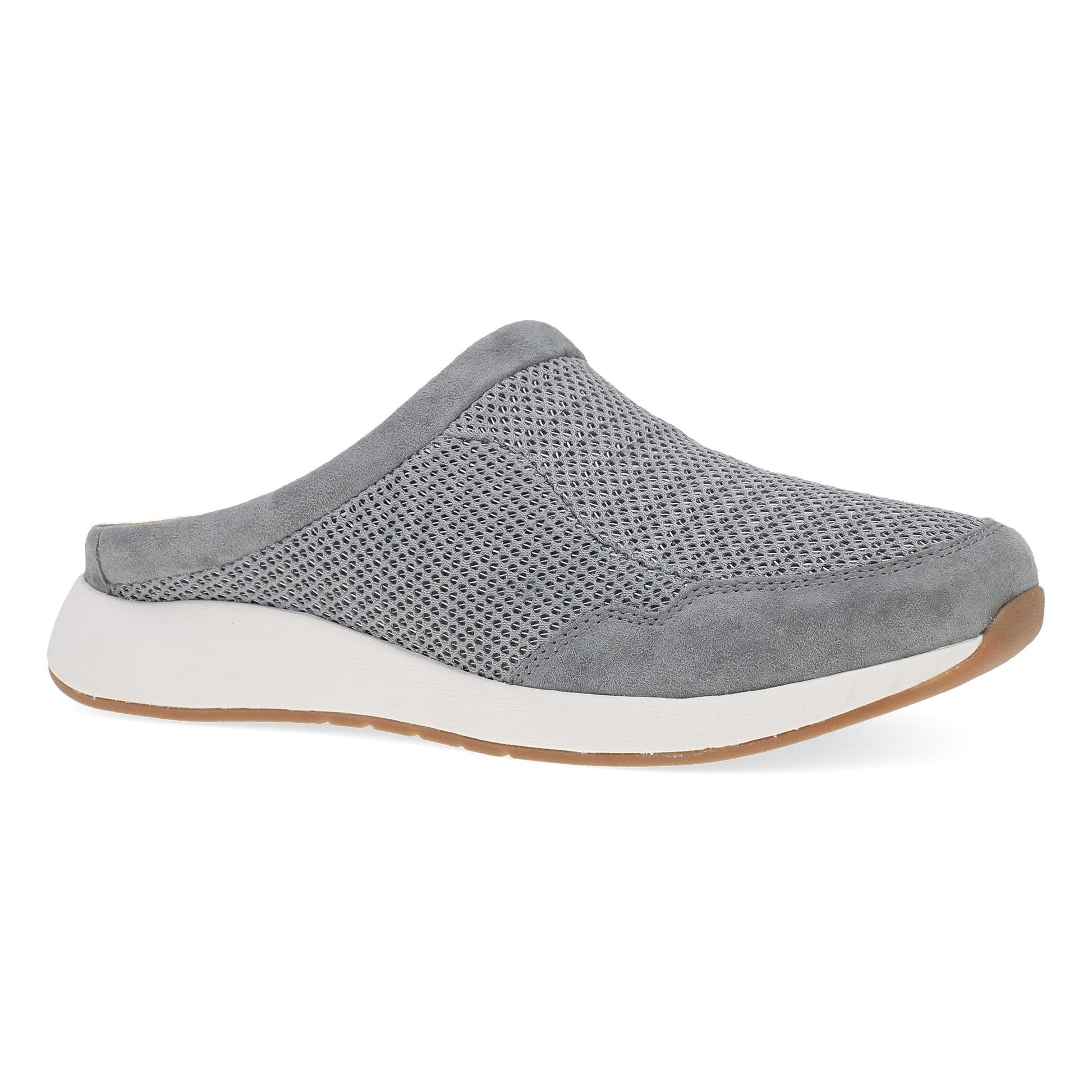 Dansko Claudia Clog - Women's Stain Resistant Clog - Grey Mesh Outside View