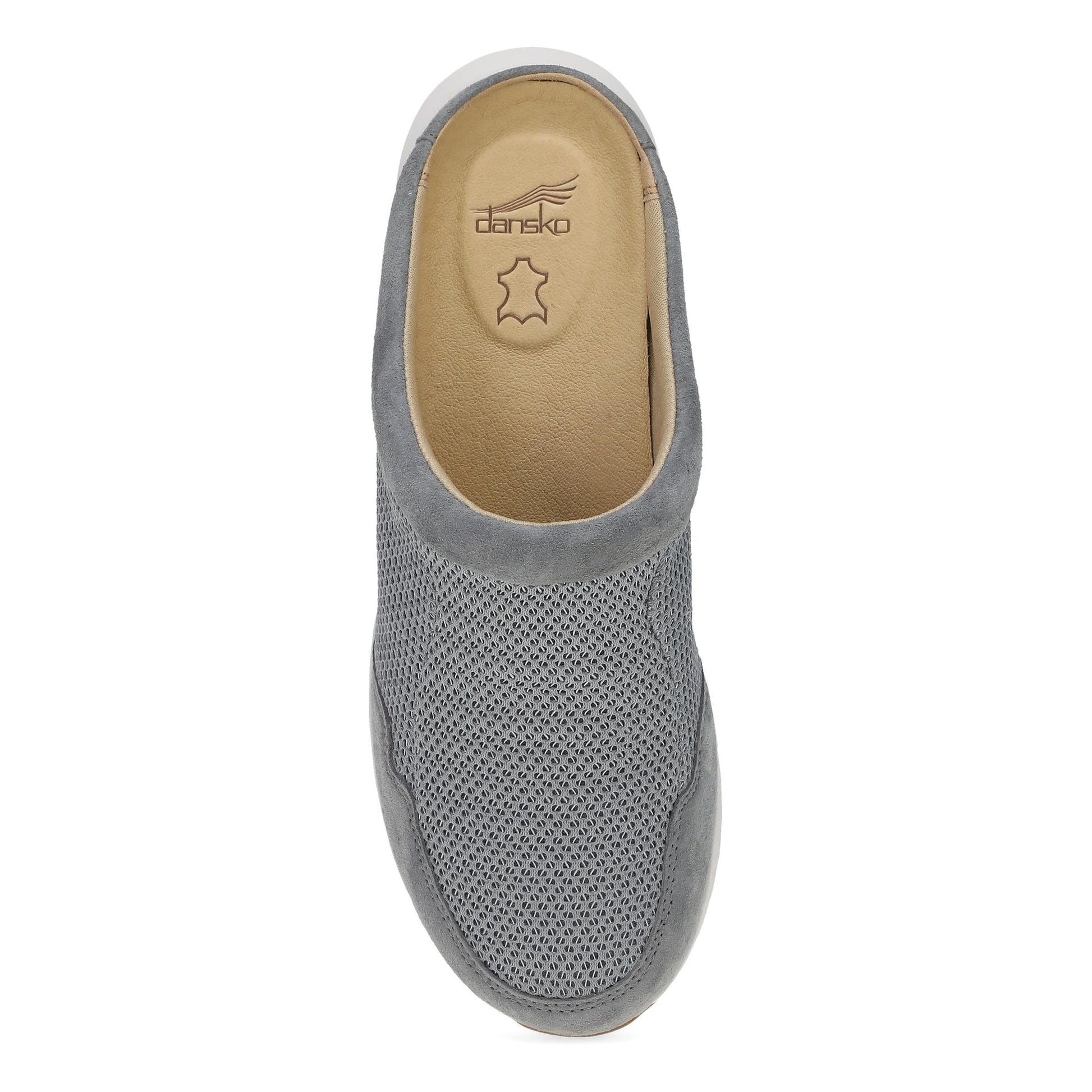 Dansko Claudia Clog - Women's Stain Resistant Clog - Grey Mesh Top View