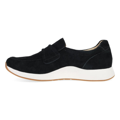 Dansko Clementine - Women's Removable Footbed Sneaker - Black Nubuck Side View