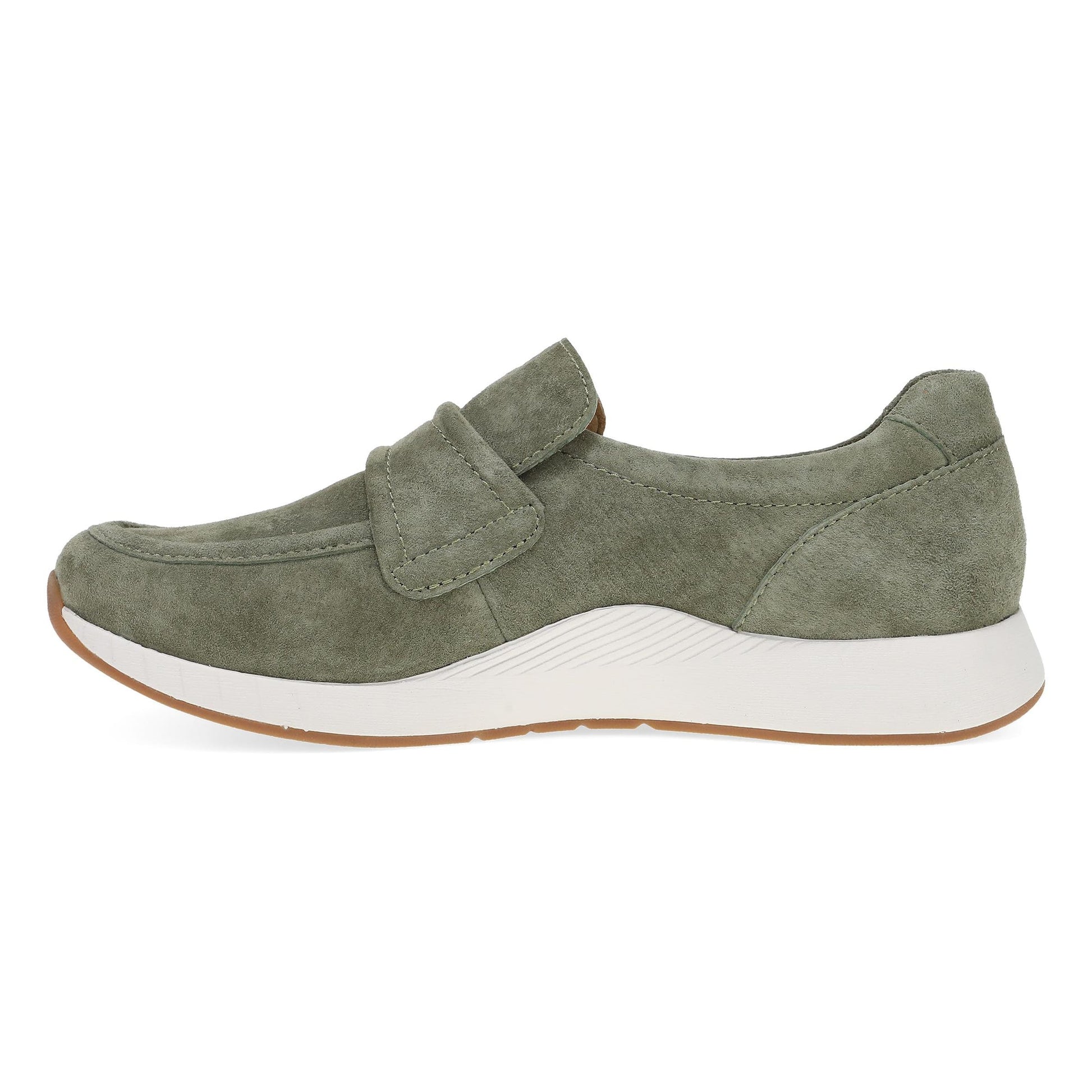 Dansko Clementine - Women's Removable Footbed Sneaker - Olive Nubuck Side View