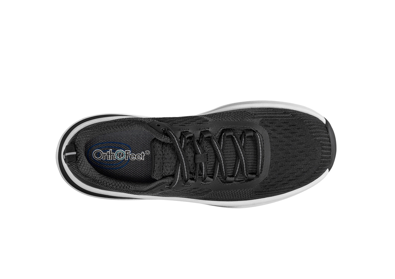Orthofeet Relay Midnight Black - birds_eye