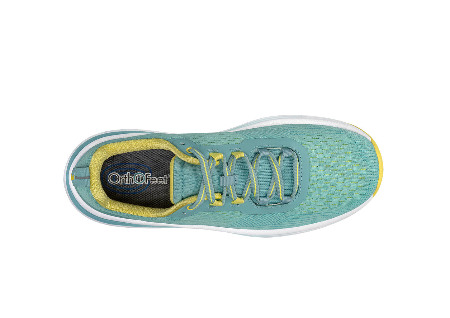Orthofeet Relay Turquoise Yellow - birds_eye