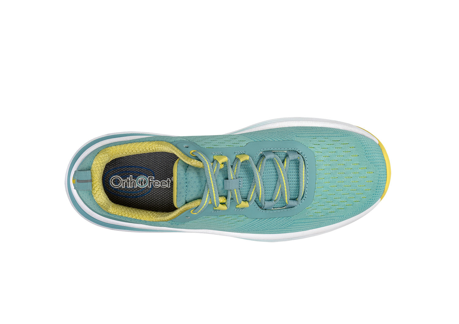 Orthofeet Relay Turquoise Yellow - birds_eye
