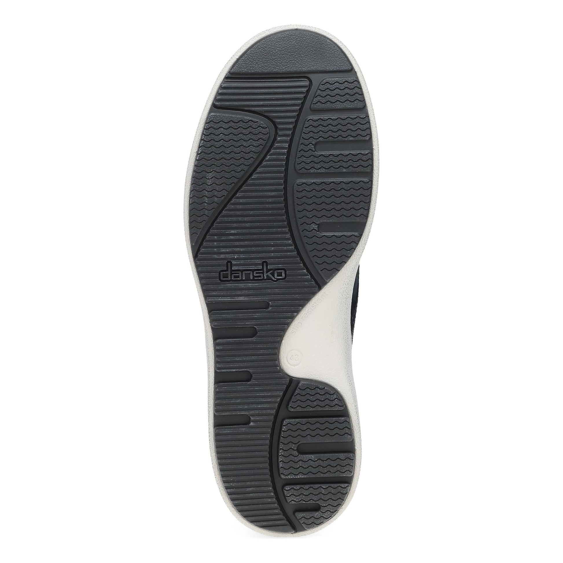 Dansko Tony - Men's Arch Support Sneaker - Black Burnished Suede Sole View