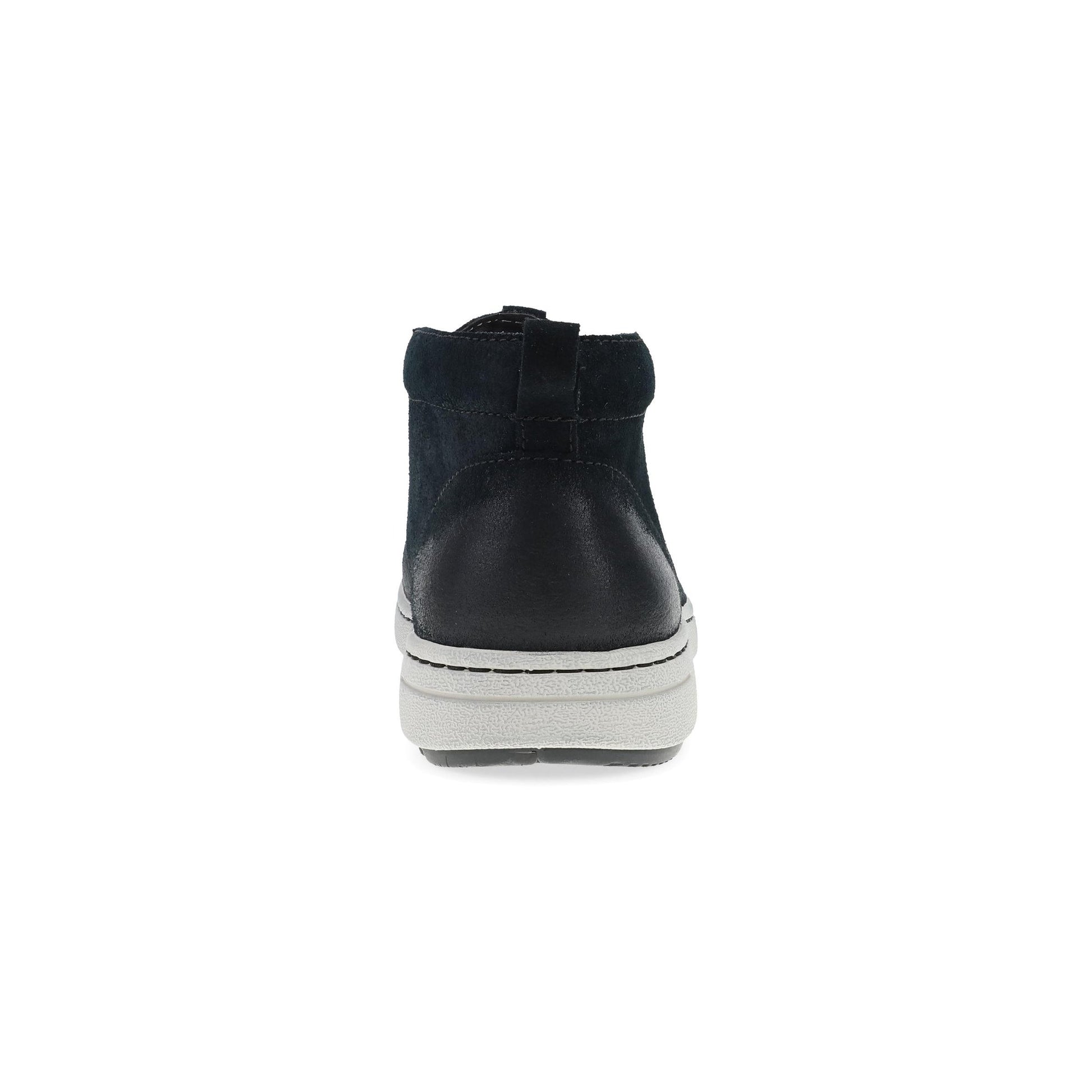 Dansko Tony - Men's Arch Support Sneaker - Black Burnished Suede Heel View