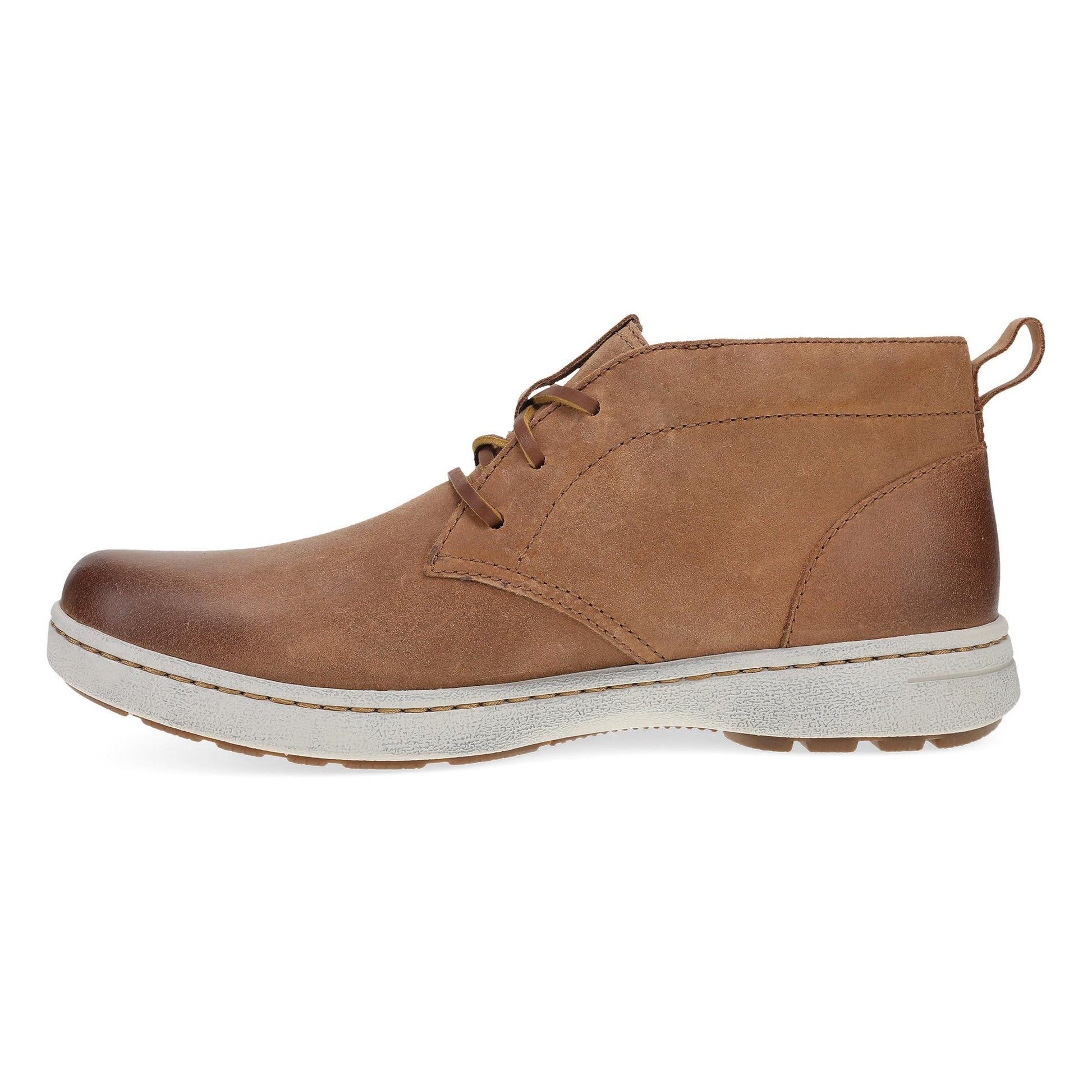 Dansko Tony - Men's Arch Support Sneaker - Tan Burnished Suede Side View