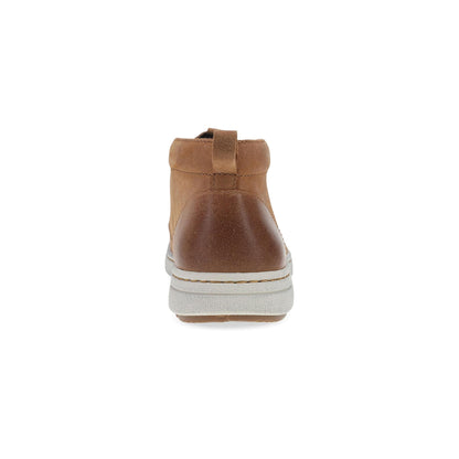Dansko Tony - Men's Arch Support Sneaker - Tan Burnished Suede Heel View