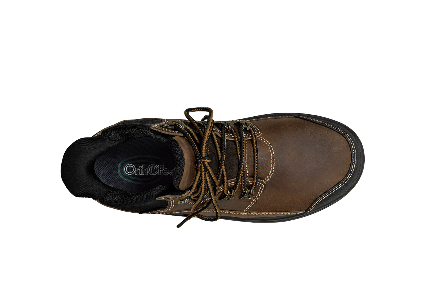Orthofeet Quartz Hands-Free Work Boot Brown - birds_eye