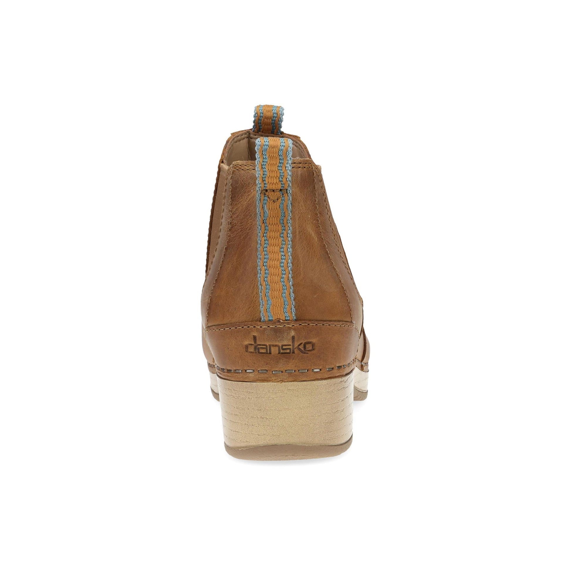 Dansko Becka - Women's Arch Support Boot - Tan Oiled Pull Up Heel View