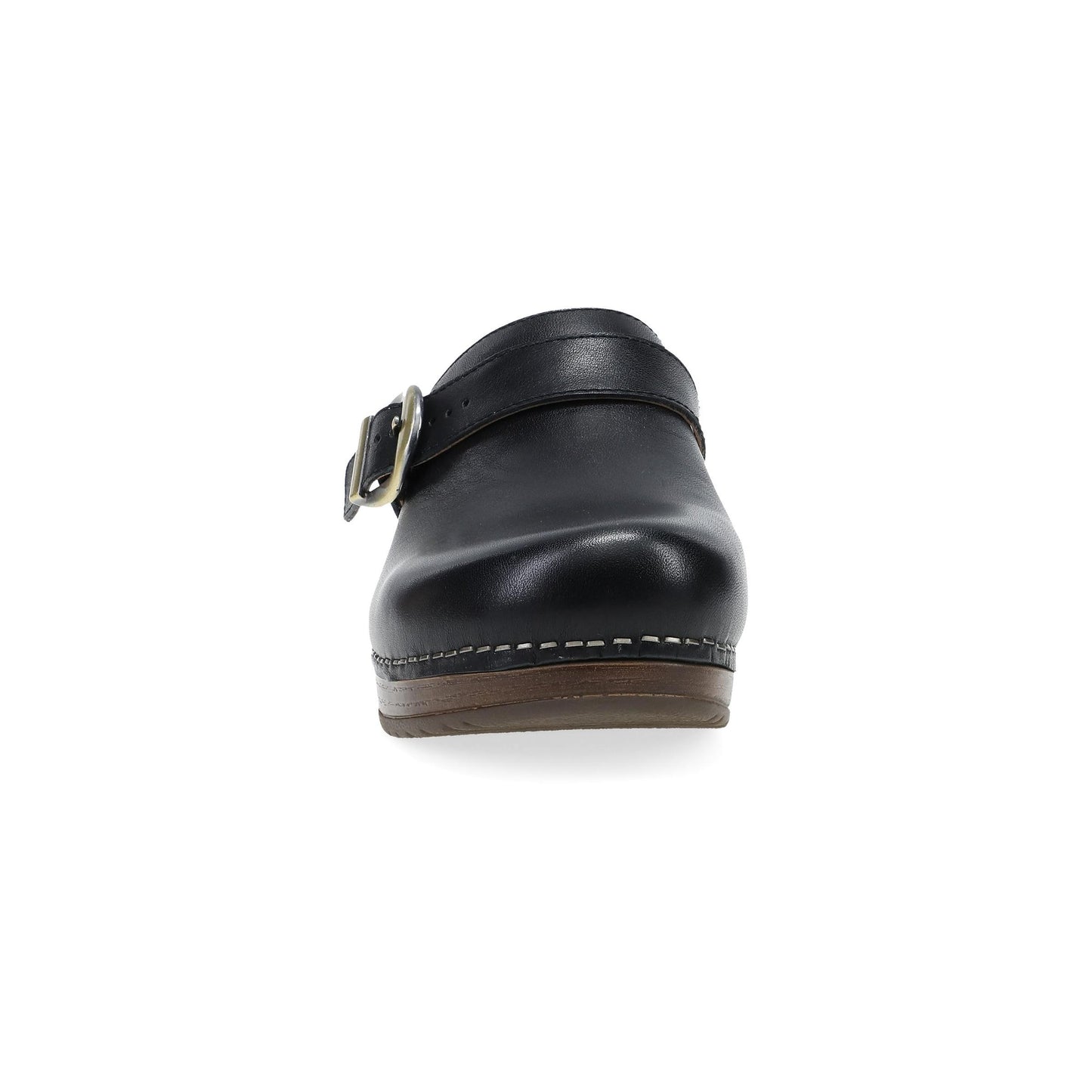 Dansko Baylor Clog - Women's Stapled Construction Clog - Black Calf Front View