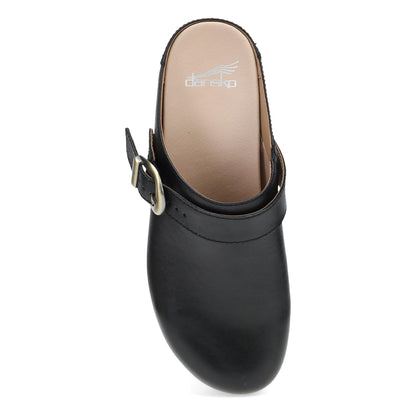 Dansko Baylor Clog - Women's Stapled Construction Clog - Black Calf Top View