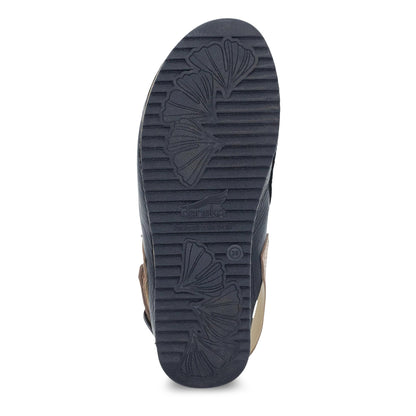 Dansko Merrin - Women's Arch Support Clog - Black Waxy Milled Sole View