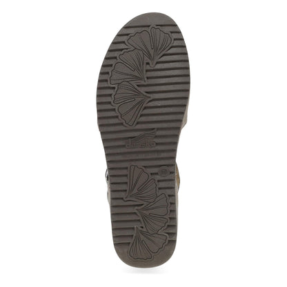 Dansko Mae - Women's Arch Support Clog - Taupe Suede Sole View