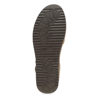 Dansko Mae - Women's Arch Support Clog - Tan Burnished Suede Sole View